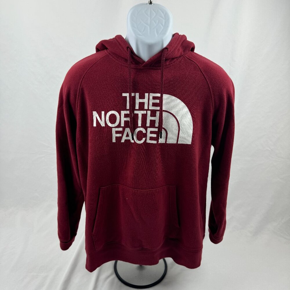 The North Face Hoodie Women's Size M Maroon Pullover Sweatshirt Drawstrings.